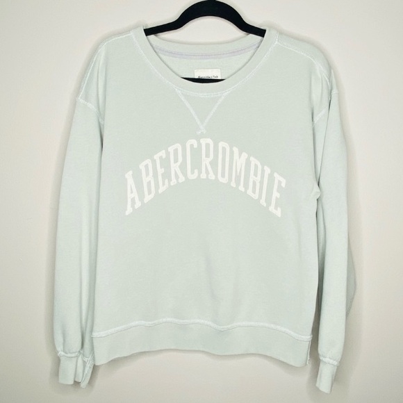 Abercrombie & Fitch Soft AF Collection Save Green Crewneck Sweatshirt Medium - Picture 3 of 6